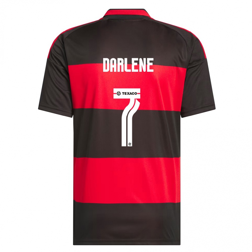 ילדים כדורגל Darlene #7 אדום שחור לבן ג'רזי ביתית 2026/27