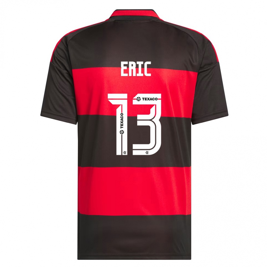 ילדים כדורגל Eric #13 אדום שחור לבן ג'רזי ביתית 2026/27