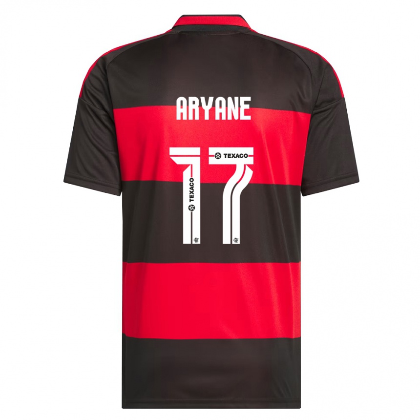 ילדים כדורגל Aryane #17 אדום שחור לבן ג'רזי ביתית 2026/27