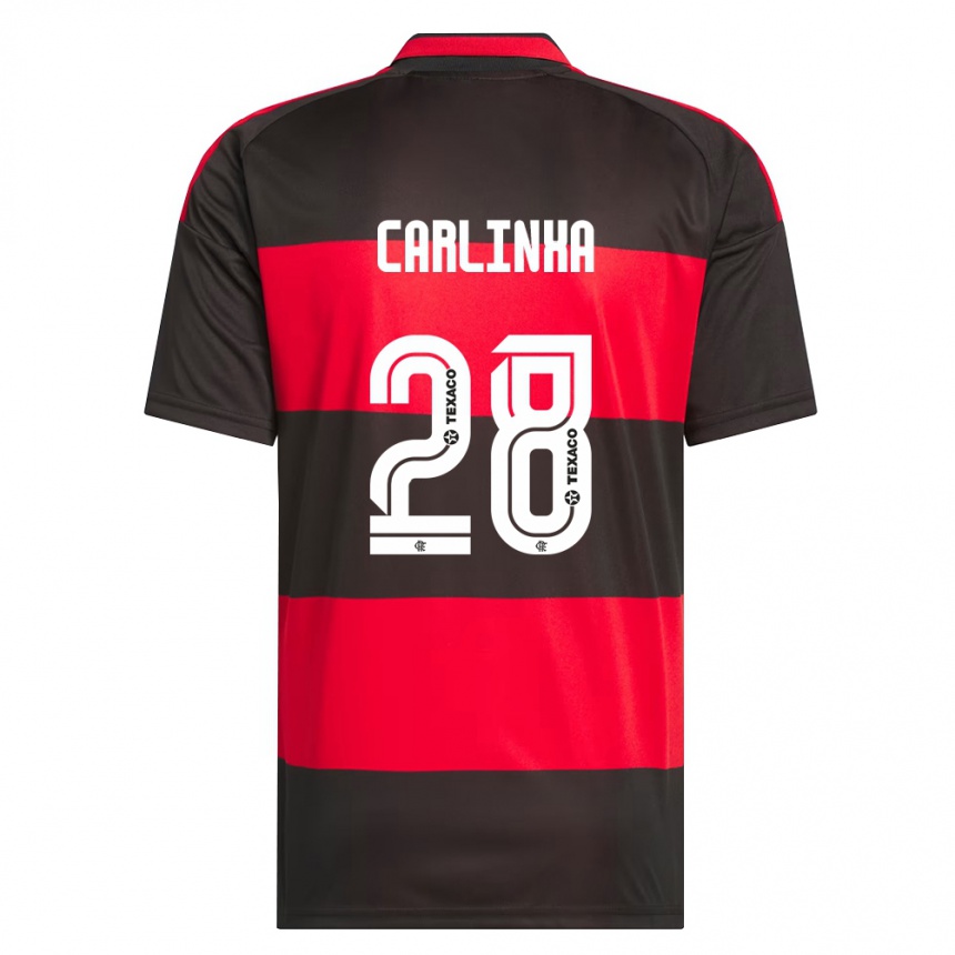 ילדים כדורגל Carlinha #28 אדום שחור לבן ג'רזי ביתית 2026/27