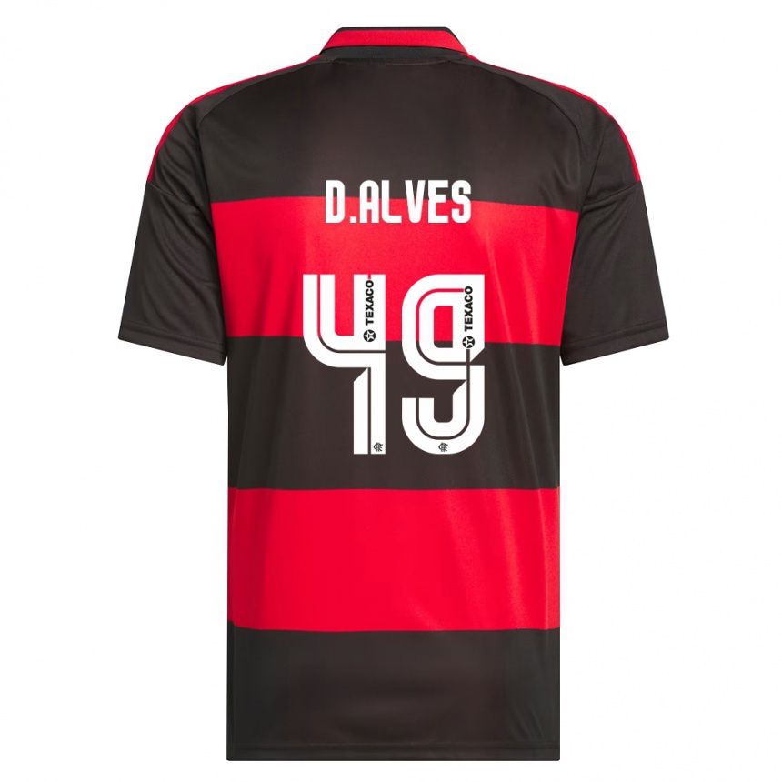 ילדים כדורגל Dyogo Alves #49 אדום שחור לבן ג'רזי ביתית 2026/27