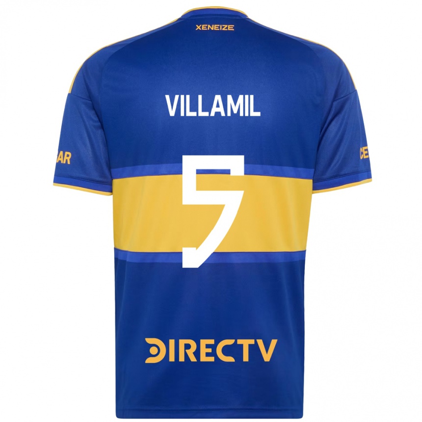 ילדים כדורגל Martín Villamil #5 כחול מלכותי צהוב ג'רזי ביתית 2026/27