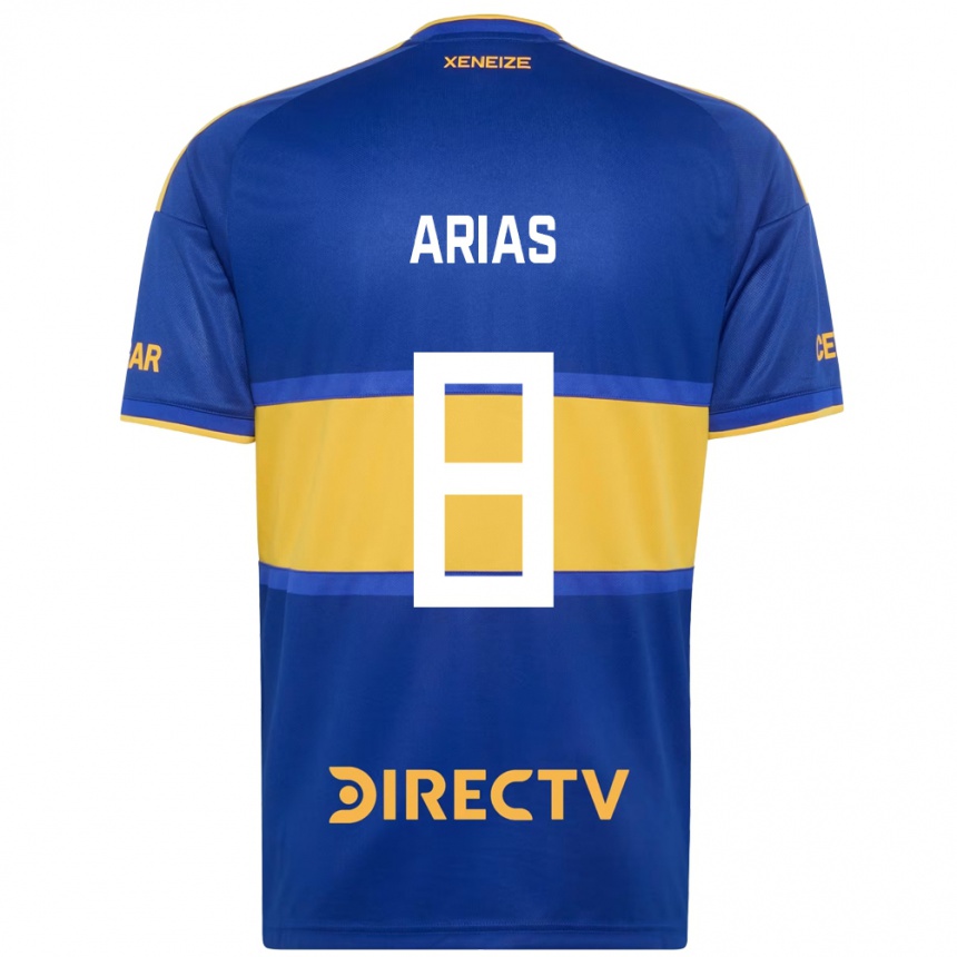 ילדים כדורגל Agustina Arias #8 כחול מלכותי צהוב ג'רזי ביתית 2026/27