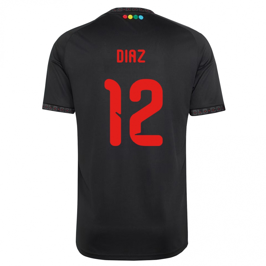 ילדים כדורגל חוויירה דיאז #12 שחור אדום הרחק ג'רזי 2026/27