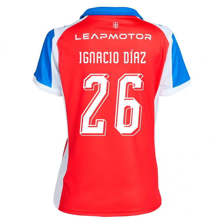 ילדים כדורגל Juan Ignacio Díaz #26 אדום כחול הרחק ג'רזי 2026/27