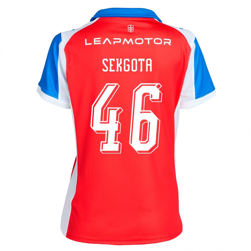 ילדים כדורגל Jeffrey Sekgota #46 אדום כחול הרחק ג'רזי 2026/27