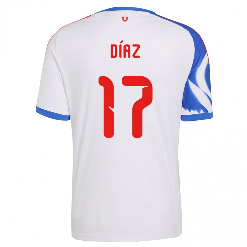 ילדים כדורגל Benjamín Díaz #17 לבן כחול צי הרחק ג'רזי 2026/27