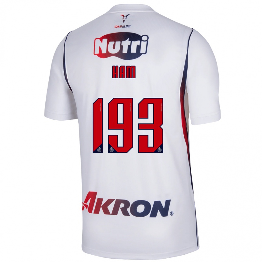 ילדים כדורגל Marioni Ham #193 לבן כחול צי אדום הרחק ג'רזי 2026/27