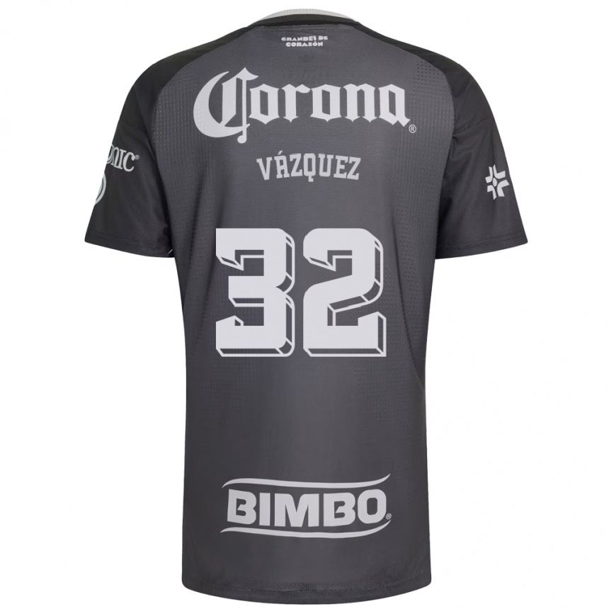 ילדים כדורגל Miguel Vázquez #32 אפור לבן שחור הרחק ג'רזי 2026/27