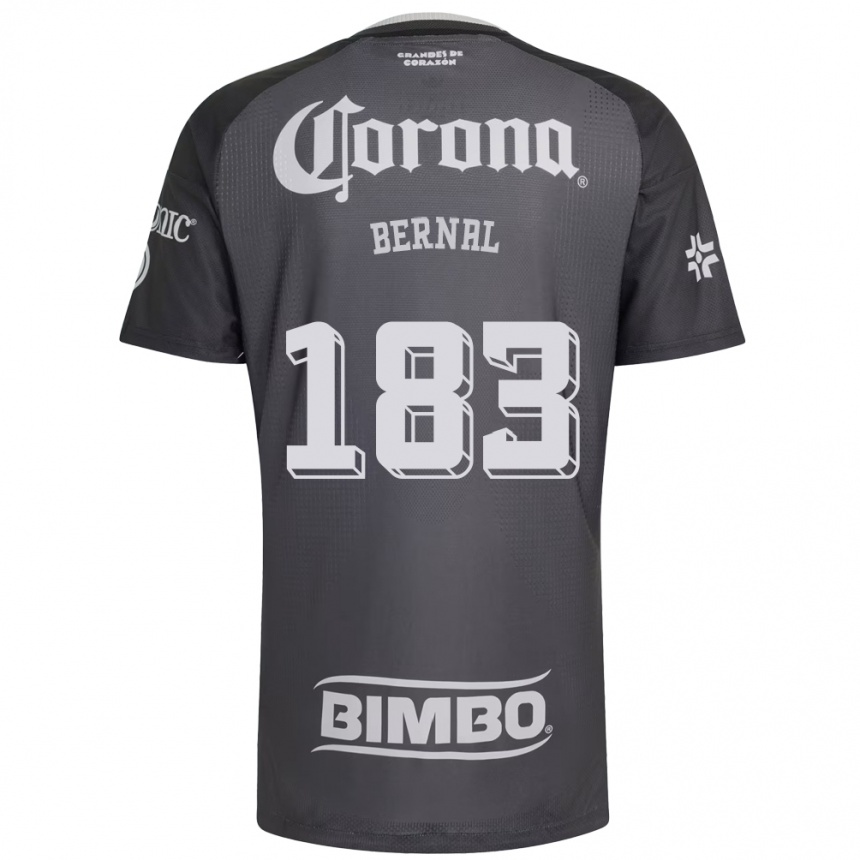 ילדים כדורגל David Bernal #183 אפור לבן שחור הרחק ג'רזי 2026/27
