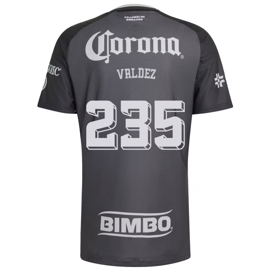 ילדים כדורגל Adonai Valdez #235 אפור לבן שחור הרחק ג'רזי 2026/27