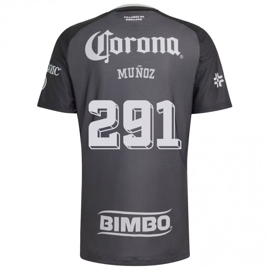 ילדים כדורגל Jorge Muñoz #291 אפור לבן שחור הרחק ג'רזי 2026/27
