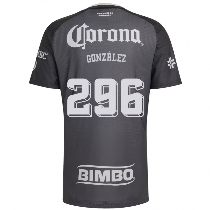 ילדים כדורגל Ricardo González #296 אפור לבן שחור הרחק ג'רזי 2026/27
