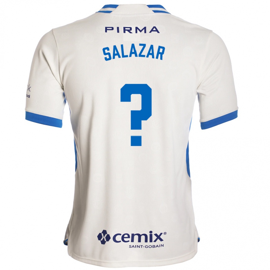 ילדים כדורגל Fernando Salazar #0 לבן כחול אדום הרחק ג'רזי 2026/27