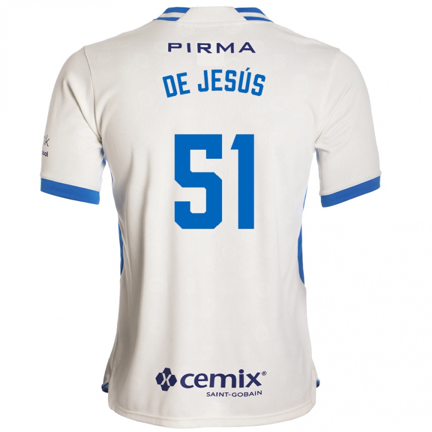 ילדים כדורגל Luis De Jesús #51 לבן כחול אדום הרחק ג'רזי 2026/27