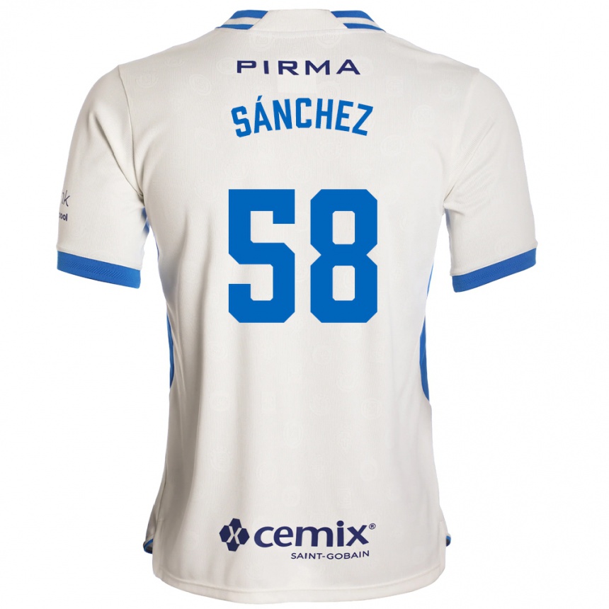 ילדים כדורגל Emmanuel Sánchez #58 לבן כחול אדום הרחק ג'רזי 2026/27