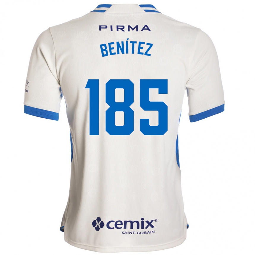 ילדים כדורגל Cristopher Benítez #185 לבן כחול אדום הרחק ג'רזי 2026/27