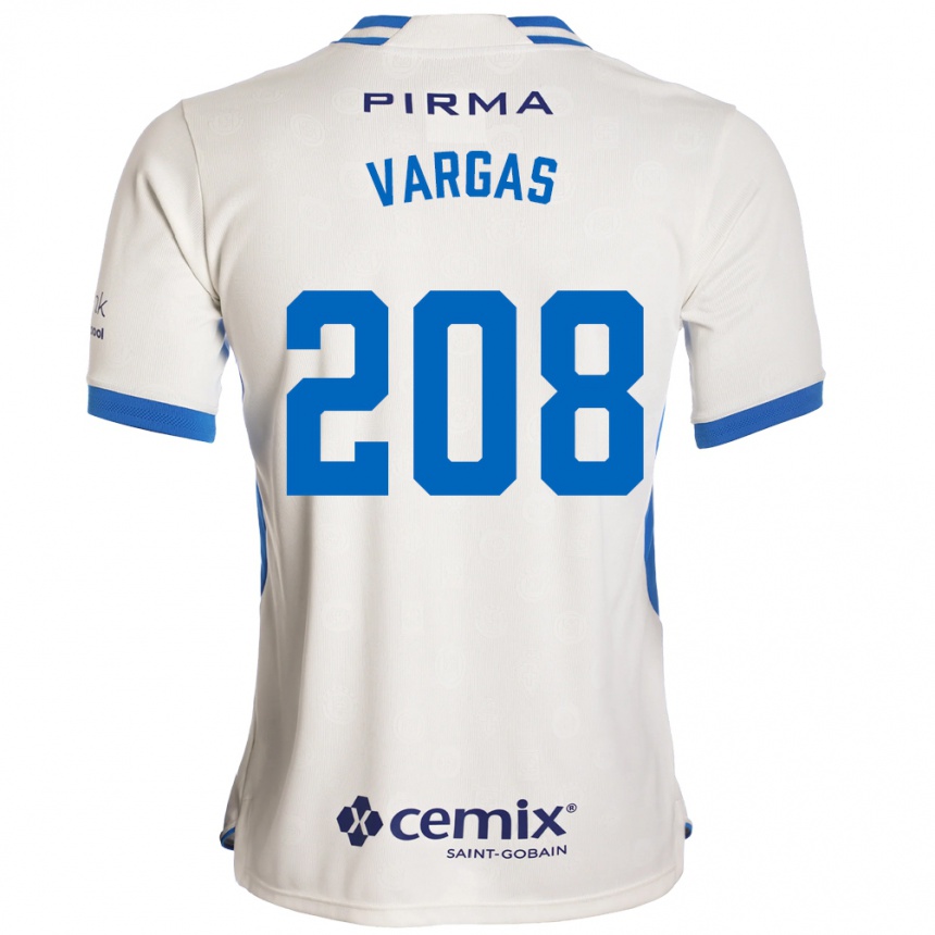 ילדים כדורגל Santiago Vargas #208 לבן כחול אדום הרחק ג'רזי 2026/27