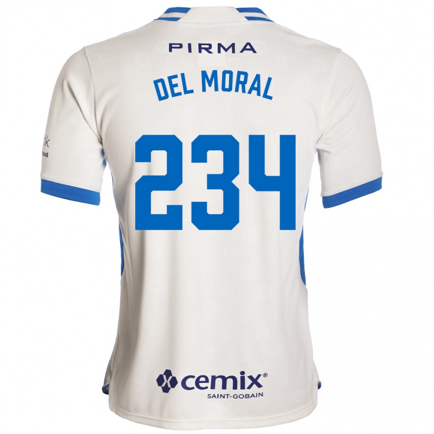 ילדים כדורגל Matías Del Moral #234 לבן כחול אדום הרחק ג'רזי 2026/27