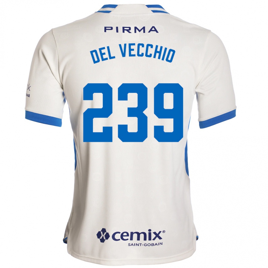 ילדים כדורגל Michael Del Vecchio #239 לבן כחול אדום הרחק ג'רזי 2026/27