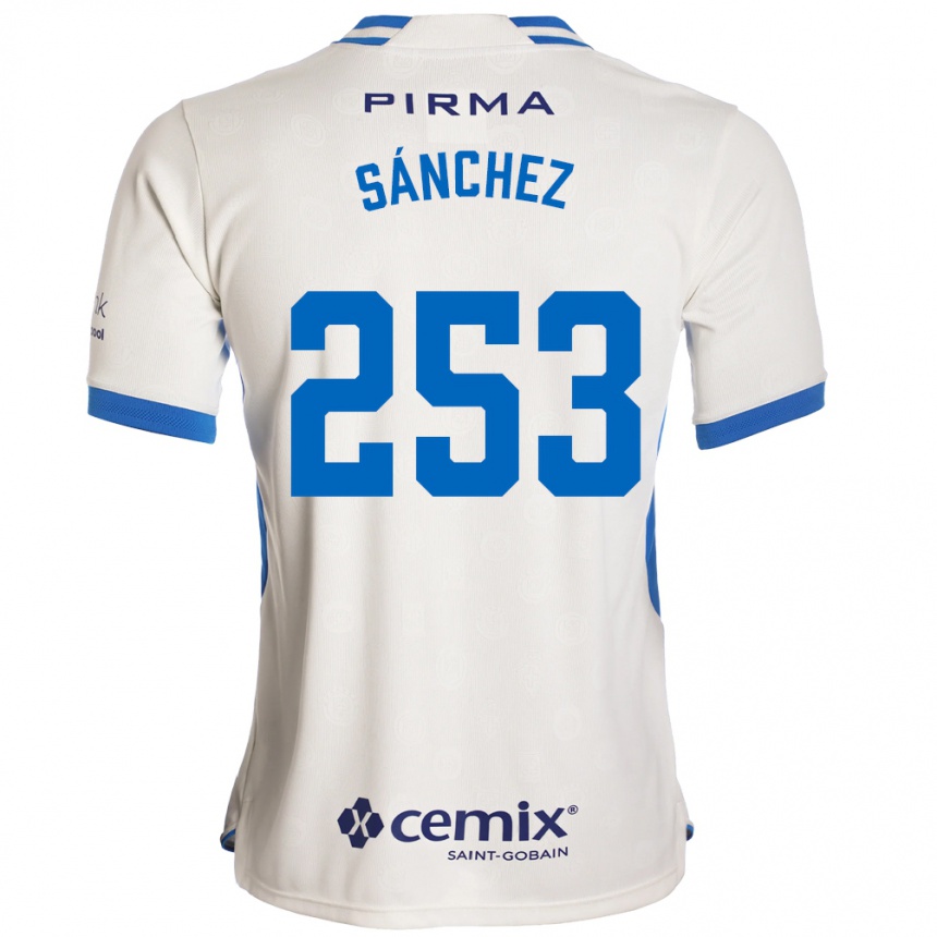 ילדים כדורגל Pablo Sánchez #253 לבן כחול אדום הרחק ג'רזי 2026/27
