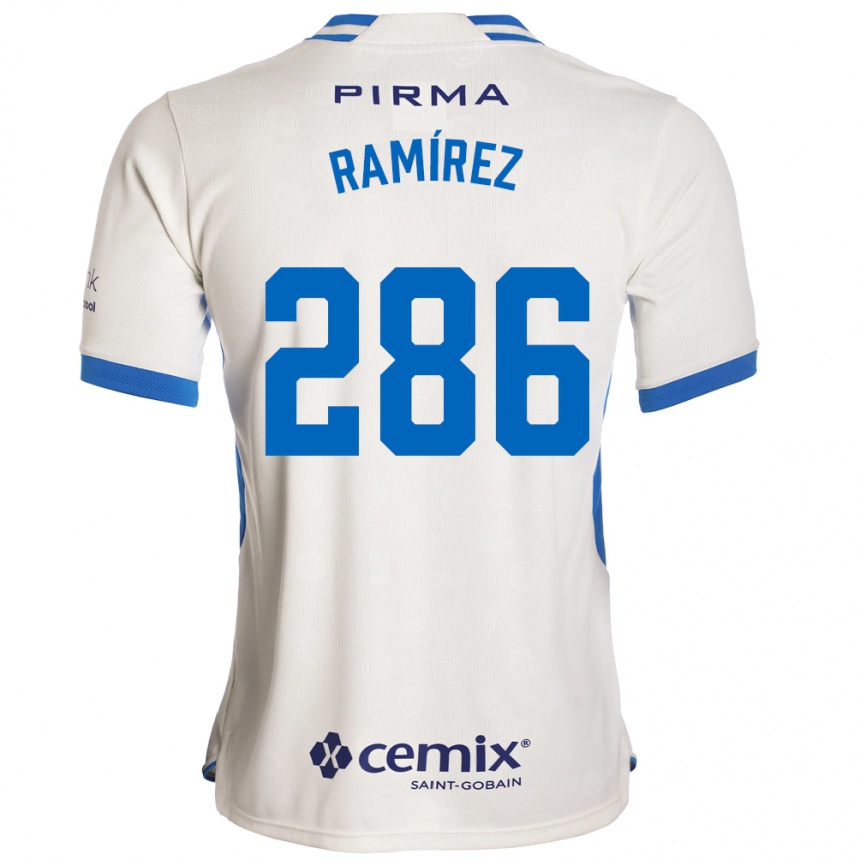 ילדים כדורגל Mauricio Ramírez #286 לבן כחול אדום הרחק ג'רזי 2026/27