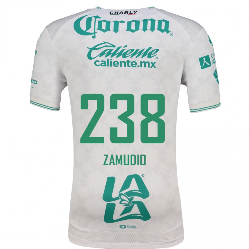ילדים כדורגל José Zamudio #238 ירוק בהיר לבן הרחק ג'רזי 2026/27