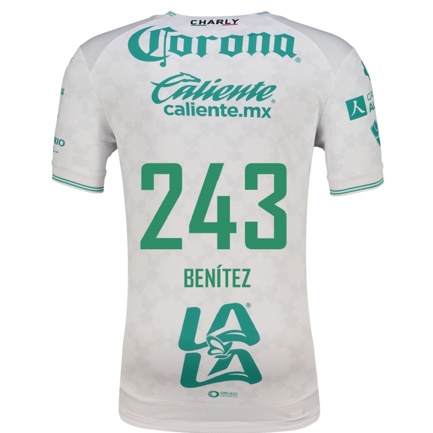 ילדים כדורגל Gianluca Benítez #243 ירוק בהיר לבן הרחק ג'רזי 2026/27