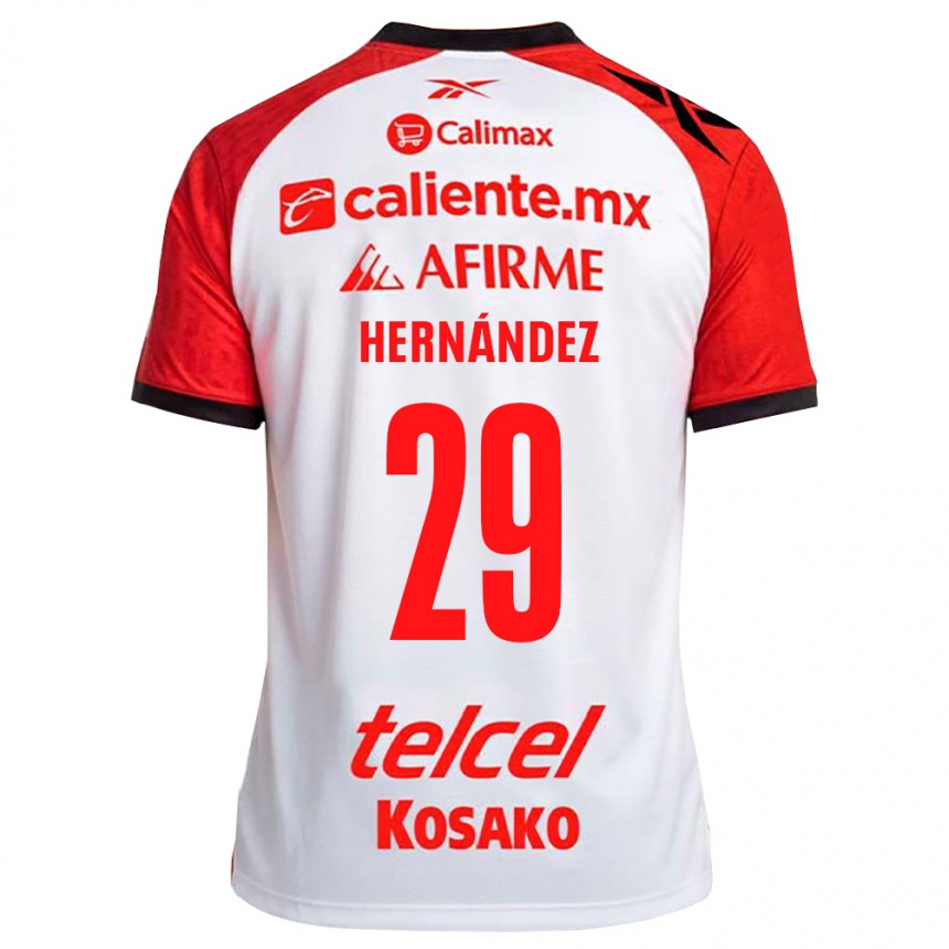 ילדים כדורגל Salim Hernández #29 לבן שחור אדום הרחק ג'רזי 2026/27