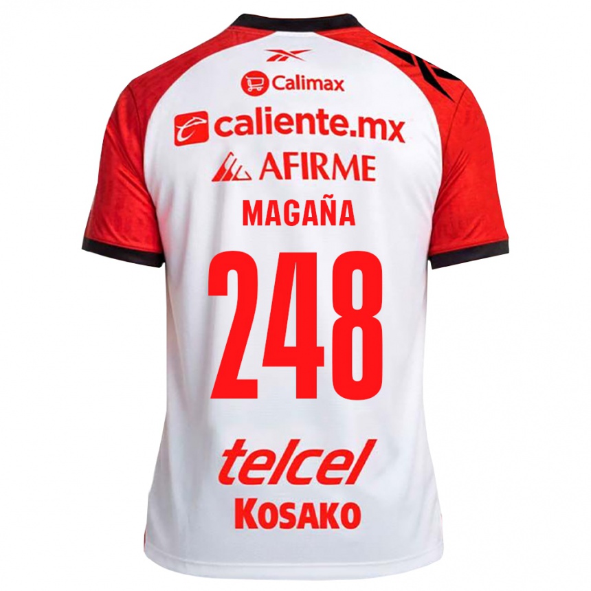 ילדים כדורגל José Magaña #248 לבן שחור אדום הרחק ג'רזי 2026/27