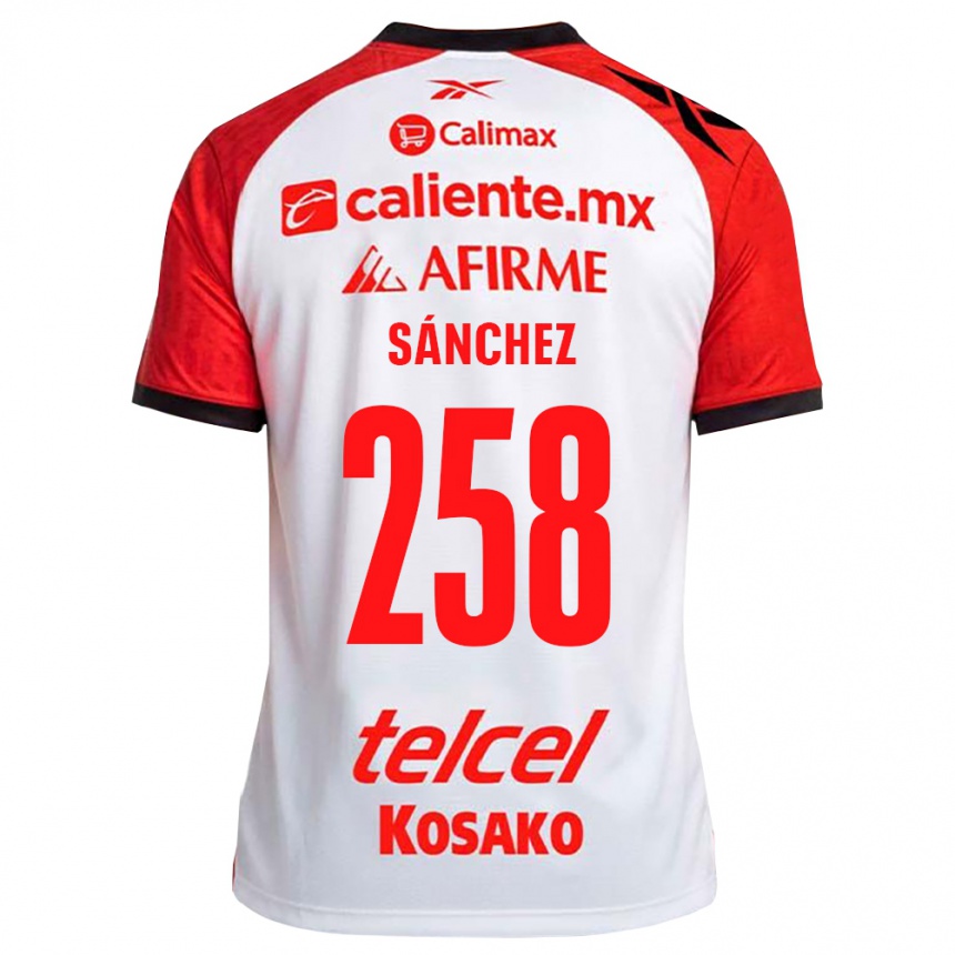 ילדים כדורגל Edgar Sánchez #258 לבן שחור אדום הרחק ג'רזי 2026/27