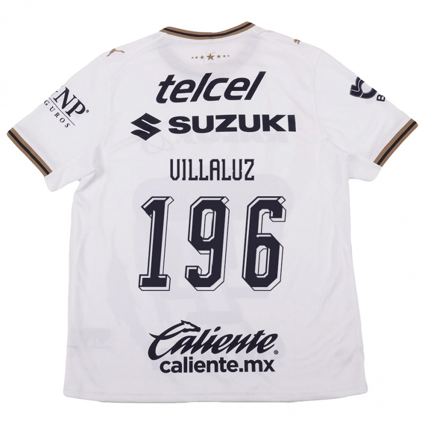 ילדים כדורגל Diego Villaluz #196 לבן שחור חום הרחק ג'רזי 2026/27