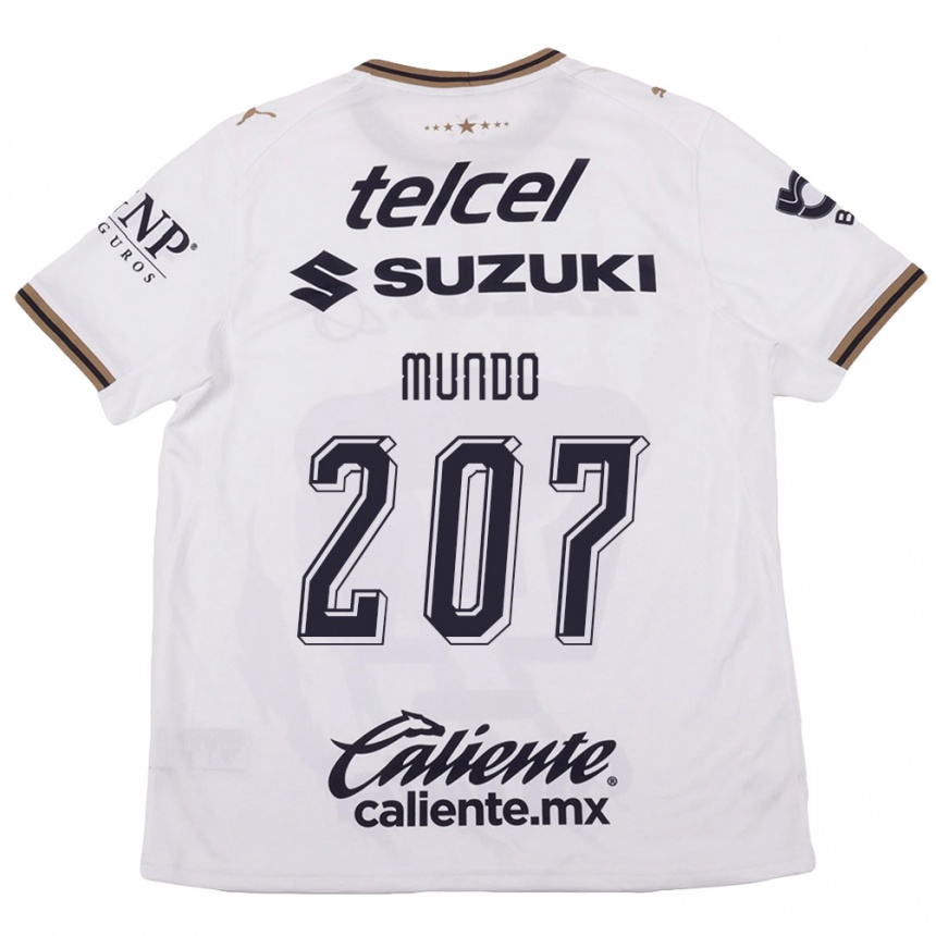 ילדים כדורגל César Mundo #207 לבן שחור חום הרחק ג'רזי 2026/27