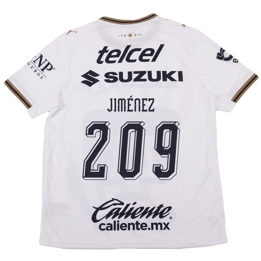 ילדים כדורגל Norberto Jiménez #209 לבן שחור חום הרחק ג'רזי 2026/27