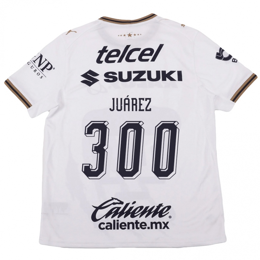 ילדים כדורגל Jonathan Juárez #300 לבן שחור חום הרחק ג'רזי 2026/27 ילדים כדורגל Jonathan Juárez #300 לבן שחור חום הרחק ג'רזי 2026/27