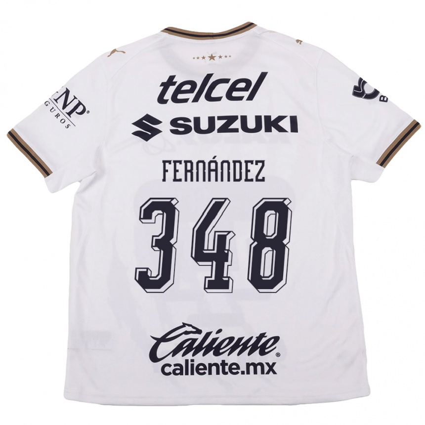 ילדים כדורגל Yerik Fernández #348 לבן שחור חום הרחק ג'רזי 2026/27