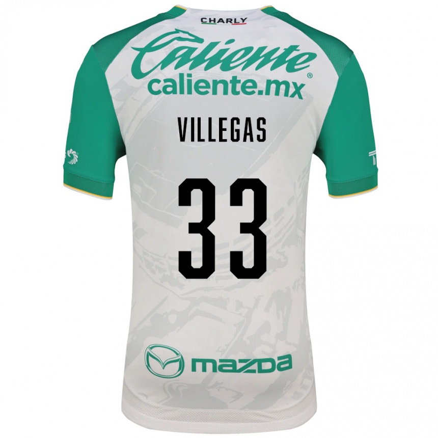 ילדים כדורגל Abraham Villegas #33 ירוק בהיר לבן הרחק ג'רזי 2026/27