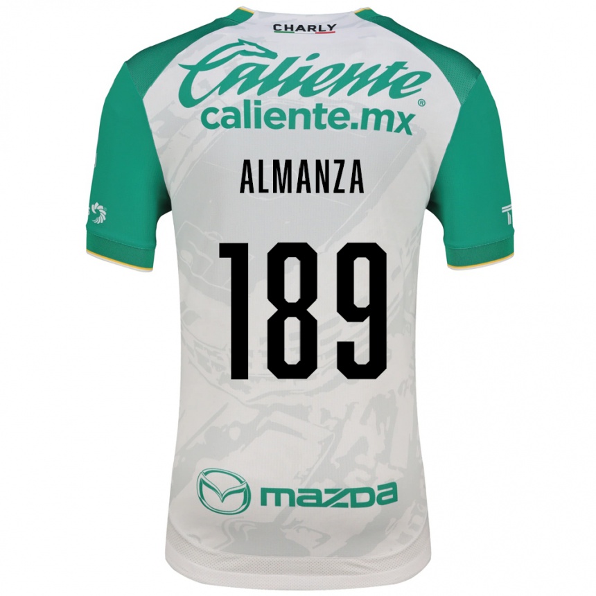 ילדים כדורגל Román Almanza #189 ירוק בהיר לבן הרחק ג'רזי 2026/27