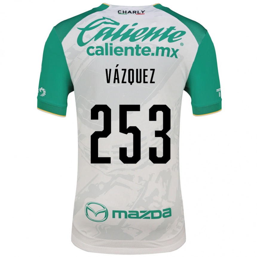 ילדים כדורגל Héctor Vázquez #253 ירוק בהיר לבן הרחק ג'רזי 2026/27
