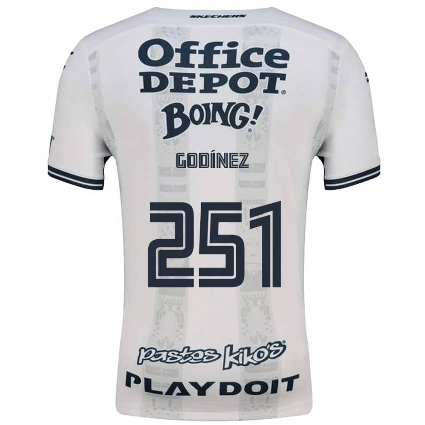 ילדים כדורגל Daniel Godínez #251 אדום לבן שחור הרחק ג'רזי 2026/27