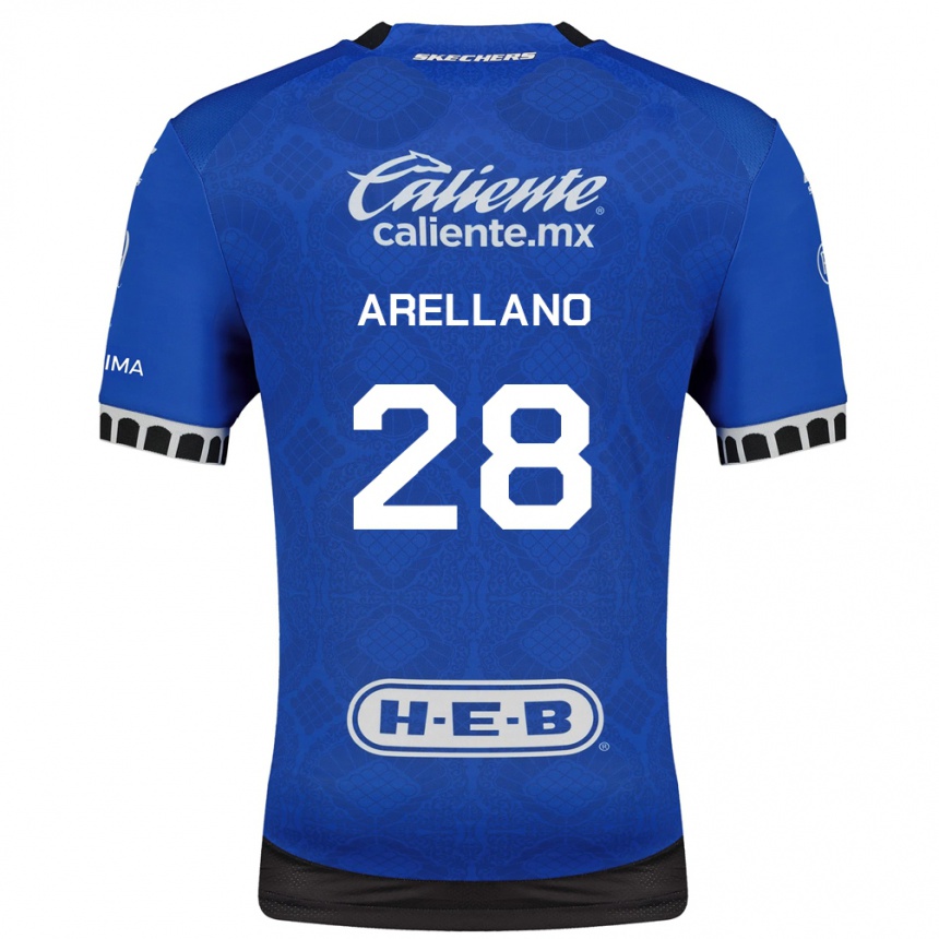 ילדים כדורגל חסוס ארייאנו #28 כחול מלכותי לבן שחור הרחק ג'רזי 2026/27
