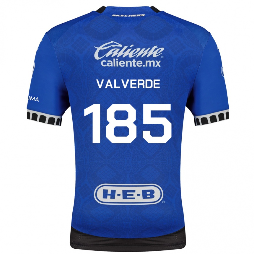 ילדים כדורגל Luis Valverde #185 כחול מלכותי לבן שחור הרחק ג'רזי 2026/27