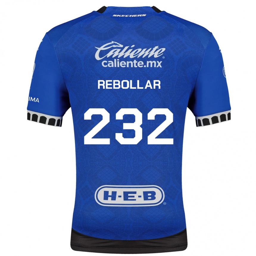 ילדים כדורגל Jonathan Rebollar #232 כחול מלכותי לבן שחור הרחק ג'רזי 2026/27