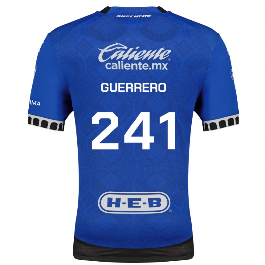 ילדים כדורגל Emiliano Guerrero #241 כחול מלכותי לבן שחור הרחק ג'רזי 2026/27