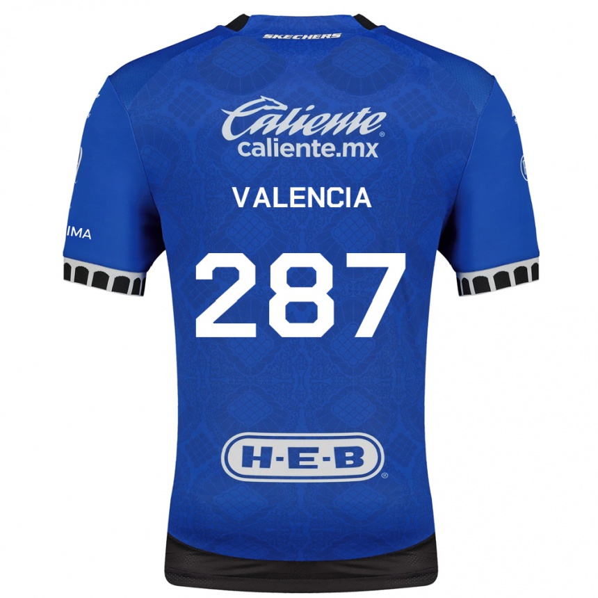 ילדים כדורגל Santiago Valencia #287 כחול מלכותי לבן שחור הרחק ג'רזי 2026/27