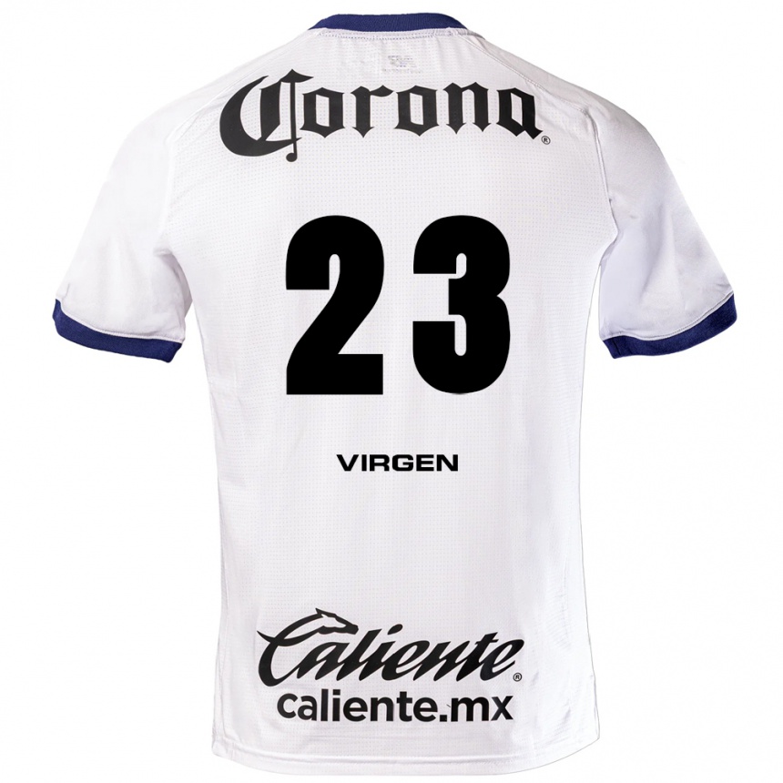 ילדים כדורגל Oswaldo Virgen #23 לבן כחול שחור הרחק ג'רזי 2026/27