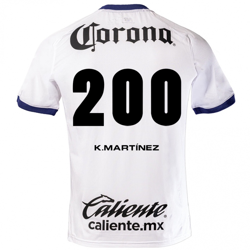 ילדים כדורגל Kevin Martínez #200 לבן כחול שחור הרחק ג'רזי 2026/27