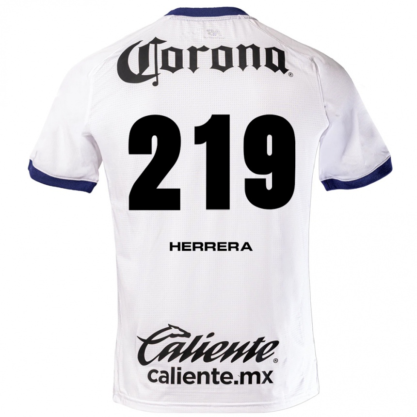 ילדים כדורגל Emilio Herrera #219 לבן כחול שחור הרחק ג'רזי 2026/27