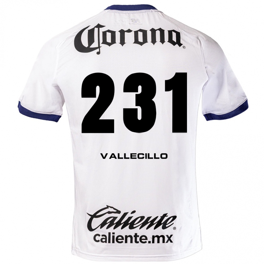 ילדים כדורגל Agustín Vallecillo #231 לבן כחול שחור הרחק ג'רזי 2026/27