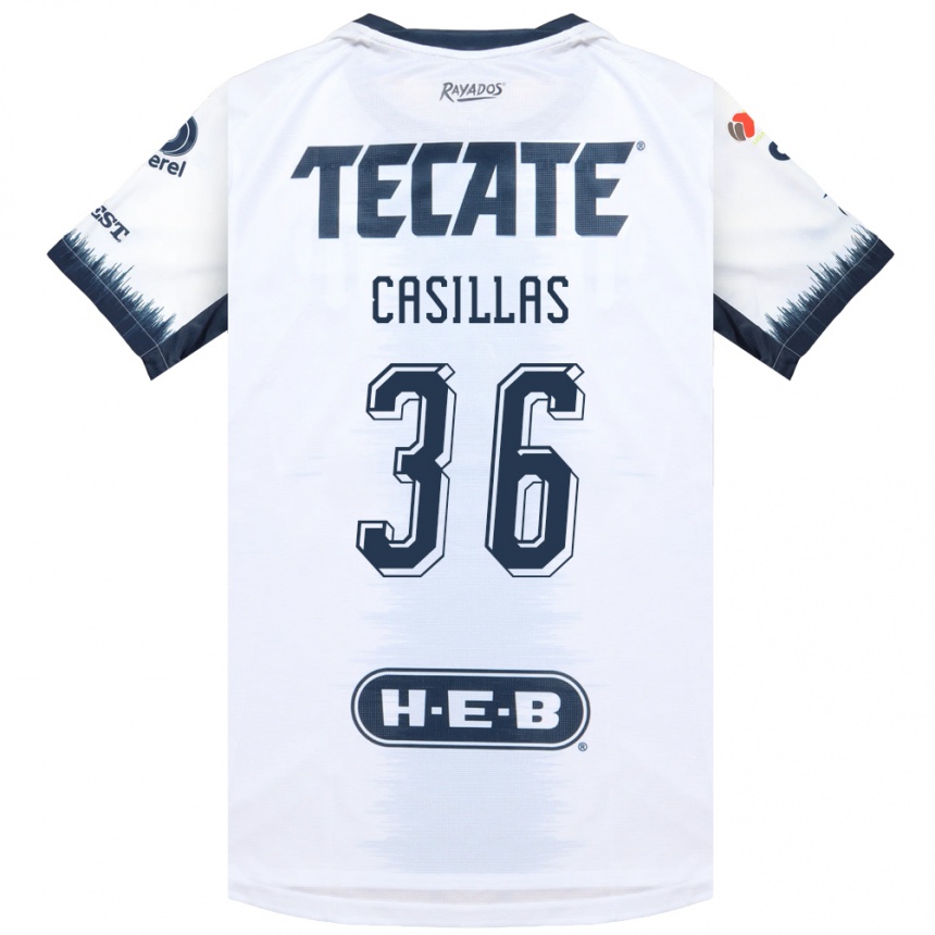 ילדים כדורגל Javier Casillas #36 לבן כחול דיו אדום הרחק ג'רזי 2026/27